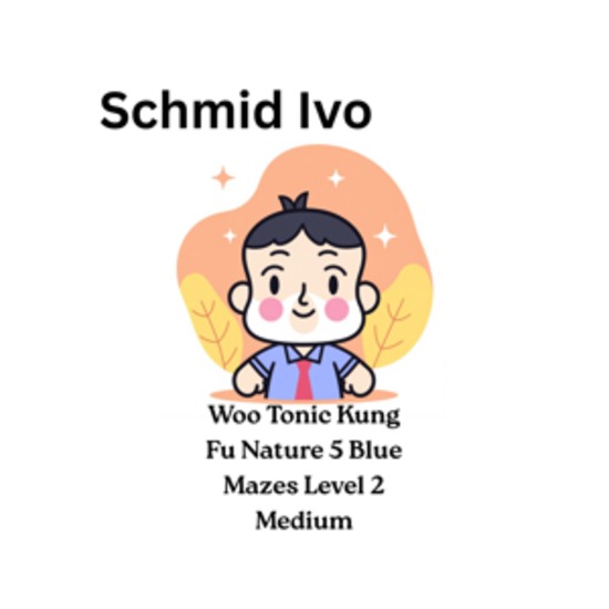 Nature 5 Blue Mazes Level 2 Medium - Woo Tonic Kung Fu Mazes - cover