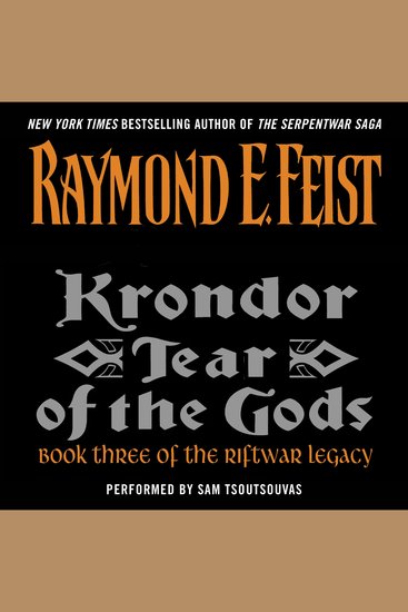 Krondor: Tear of the Gods - Book Three of the Riftwar Legacy - cover