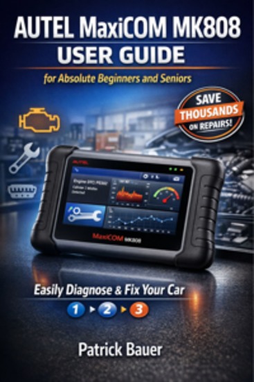 Autel MaxiCOM MK808 user Guide for Absolute Beginners and Seniors - Your Step-by-Step Blueprint to Mastering Pro-Grade Diagnostics Essential Service Resets (Oil EPB BMS) Live Data Analysis and Advanced Troubleshooting to Fix Your Car and Save Thousands - cover
