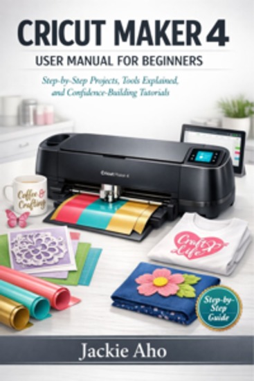 Cricut Maker 4 User Manual for Beginners - Mastering Design Software Blades Mats and Troubleshooting for Flawless Project Results - cover