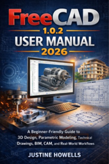 FreeCAD 102 User Manual 2026 - A Beginner-Friendly Guide to 3D Design Parametric Modeling Technical Drawings BIM CAM and Real-World Workflows - cover