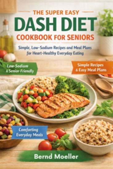 The Super Easy Dash Diet Cookbook For Seniors - Simple Low-Sodium Recipes and Meal Plans for Heart-Healthy Everyday Eating - cover
