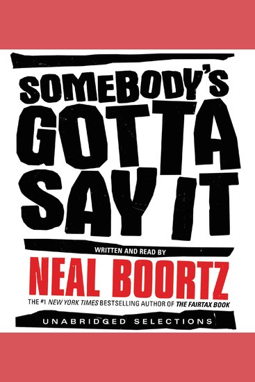 Somebody's Gotta Say It - cover