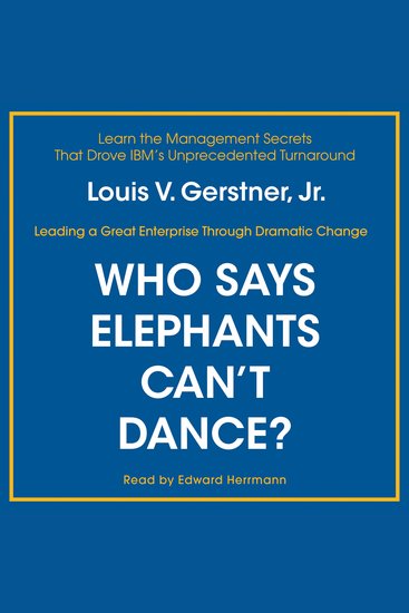 Who Says Elephants Can't Dance? - cover