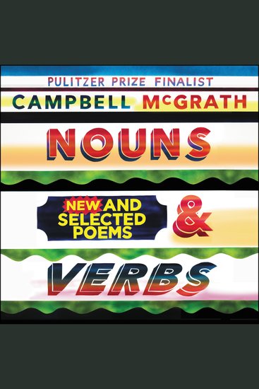 Nouns & Verbs - New and Selected Poems - cover