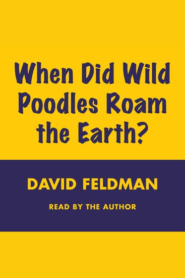 When did wild poodles roam the earth - cover