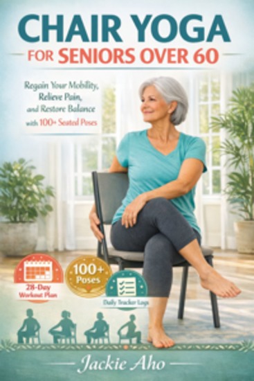 Chair Yoga for Seniors Over 60 - Regain Your Mobility Relieve Pain and Restore Balance with 100+ Seated Poses: Featuring a Complete 28-Day Workout Plan Daily Tracker Logs and Therapeutic Sequences - cover