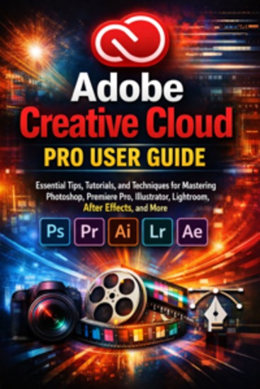 Adobe Creative Cloud Pro User Guide - "Essential Tips Tutorials and Techniques for Mastering Photoshop Premiere Pro Illustrator Lightroom After Effects and More" - cover