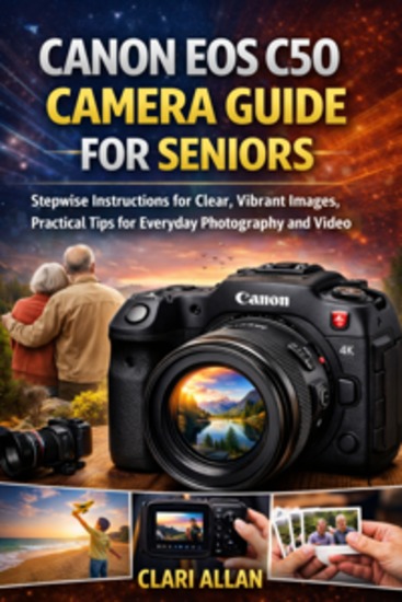 Canon EOS C50 Camera Guide For Seniors - A Plain and Reassuring Guide to Learning Camera Operation Understanding Buttons and Displays Adjusting Recording Settings Managing Menus and Handling Daily Use Comfortably - cover