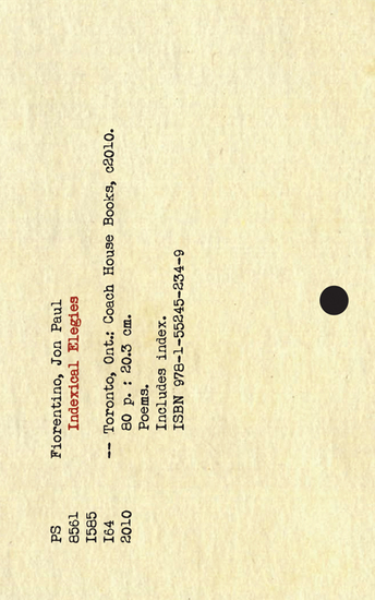 Indexical Elegies - cover