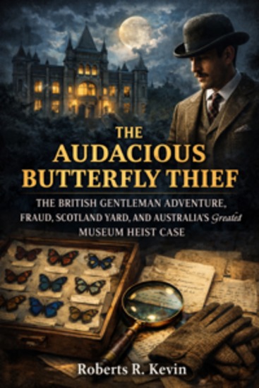 The Audacious Butterfly Thief - The British Gentleman Adventure Fraud Scotland Yard And Australia’s Greatest Museum Heist Case - cover