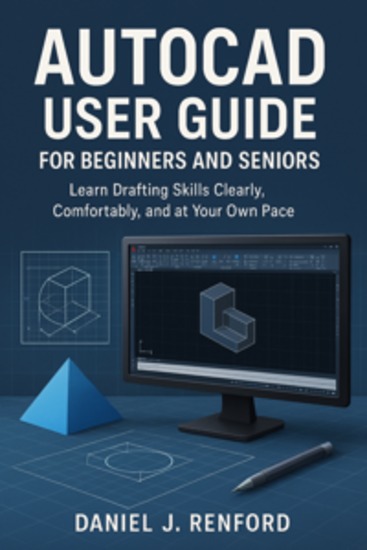 AutoCAD User Guide For Beginners and seniors - Learn Drafting Skills Clearly Comfortably and at Your Own Pace - cover