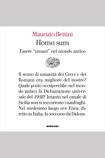 Homo sum - Essere "umani" nel mondo antico - cover
