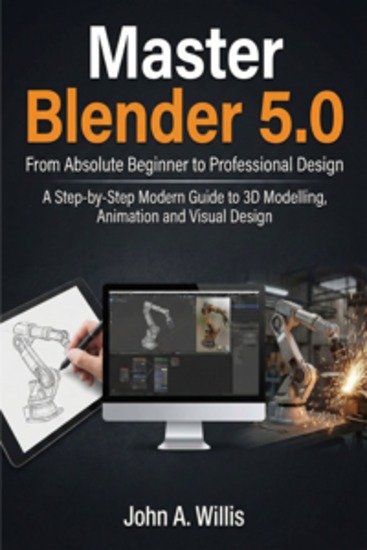 Master Blender 50: From Absolute Beginner to Professional Design - A Step-by-Step Modern Guide to 3D Modelling Animation and Visual Design - cover