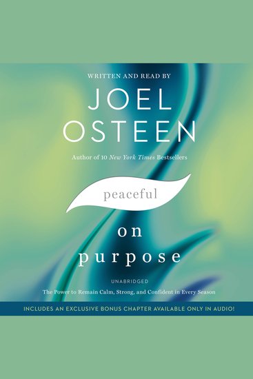 Peaceful on Purpose - The Power to Remain Calm Strong and Confident in Every Season - cover