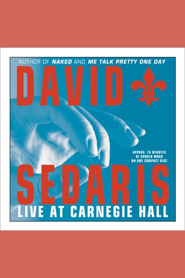 David Sedaris - Live at Carnegie Hall - cover