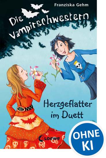 Die Vampirschwestern (Band 4) – Herzgeflatter im Duett - Lustiges Fantasybuch für alle Vampirfans ab 10 Jahren - Der Kinderbuch-Klassiker über Freundschaft die erste Liebe und jede Menge Abenteuer - cover