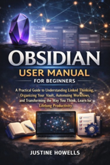 Obsidian User Manual for Beginners - A Practical Guide to Understanding Linked Thinking Organizing Your Vault Automating Workflows and Transforming the Way You Think Learn for Lifelong Productivity - cover
