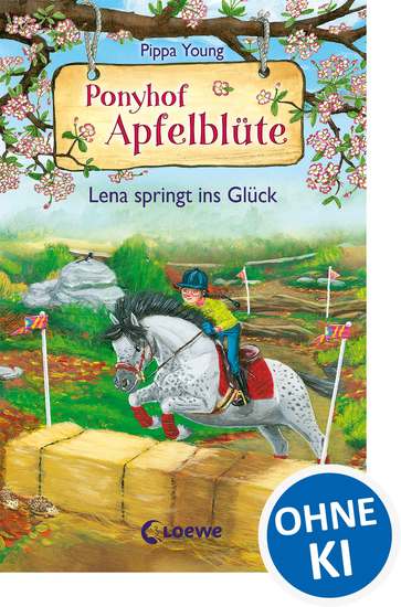 Ponyhof Apfelblüte (Band 16) - Lena springt ins Glück - Pferdebuch für Mädchen ab 8 Jahre - cover