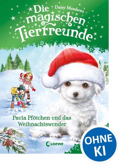 Die magischen Tierfreunde - Paula Pfötchen und das Weihnachtswunder - Weihnachtliches Erstlesebuch mit süßen Tieren ab 7 Jahre - cover