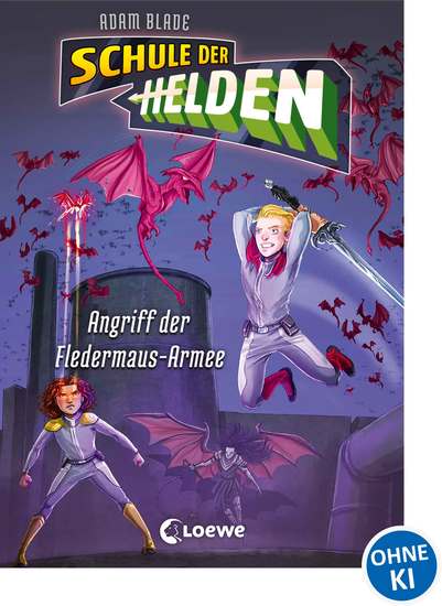 Schule der Helden (Band 2) - Angriff der Fledermaus-Armee - Actionreiche Abenteuerreihe für Kinder ab 8 Jahre - cover