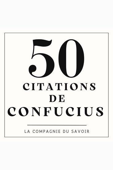 50 citations de Confucius - cover