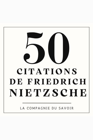 50 citations de Nietzsche - cover