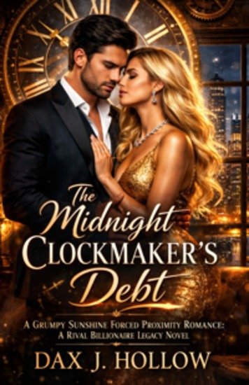 The Midnight Clockmaker’s Debt - A Grumpy Sunshine Forced Proximity Romance: A Rival Billionaire Legacy Novel - cover