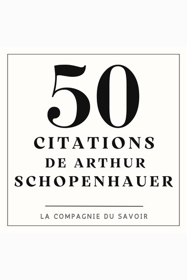 50 citations de Schopenhauer - cover