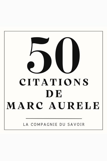 50 citations de Marc Aurele - cover