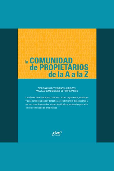 La comunidad de propietarios de la A a la Z - cover