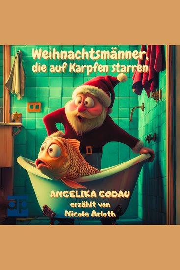 Weihnachtsmänner die auf Karpfen starren - cover