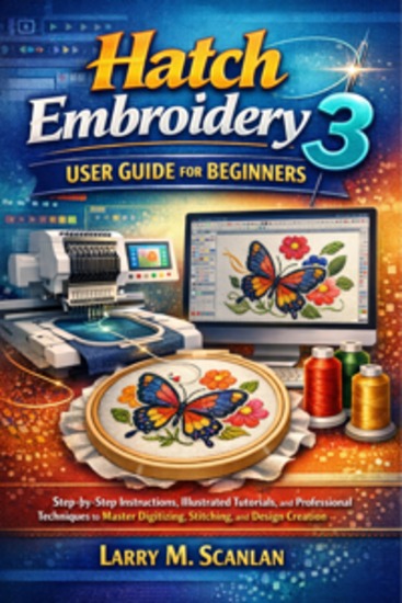 Hatch Embroidery 3 User Guide for Beginners - Step-by-Step Instructions Illustrated Tutorials and Professional Techniques to Master Digitizing Stitching and Design Creation - cover