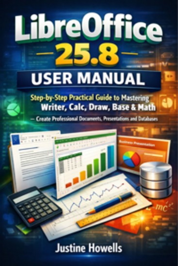 LibreOffice 258 User Manual - Step-by-Step Practical Guide to Mastering Writer Calc Draw Base & Math - Create Professional Documents Presentations and Databases - cover