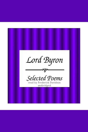 Lord Byron - Selected Poems - cover