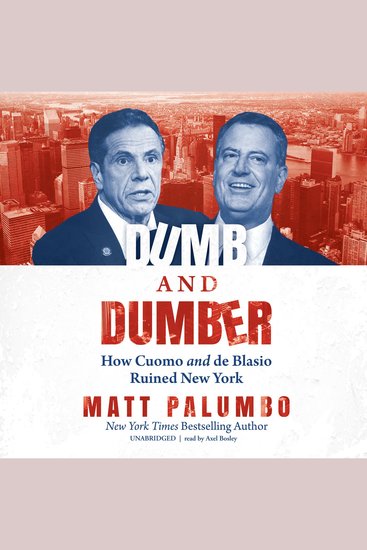 Dumb and Dumber - How Cuomo and de Blasio Ruined New York - cover