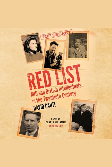 Red List - MI5 and British Intellectuals in the Twentieth Century - cover