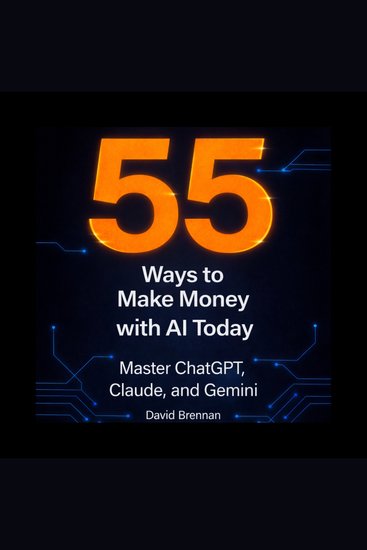 55 Ways to Make Money with AI Today - Master ChatGPT Claude and Gemini - cover