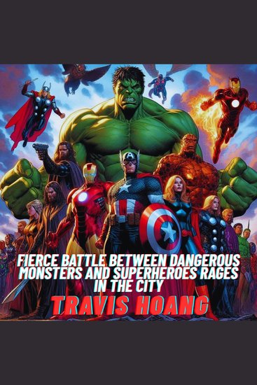 Fierce Battle Between Dangerous Monsters And Superheroes Rages In The City - cover