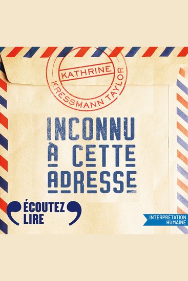 Inconnu à cette adresse - cover