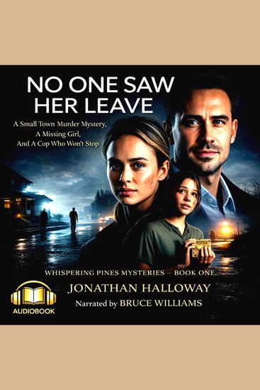 NO ONE SAW HER LEAVE - A Small Town Murder Mystery A Missing Girl And A Cop Who Won’t Stop - cover