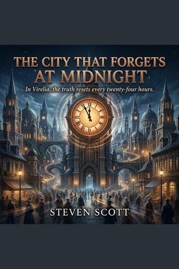 The City That Forgets at Midnight - In Virelia the truth resets every twenty-four hours - cover