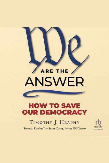We Are the Answer - How to Save Our Democracy - cover