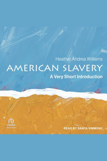 American Slavery - A Very Short Introduction - cover