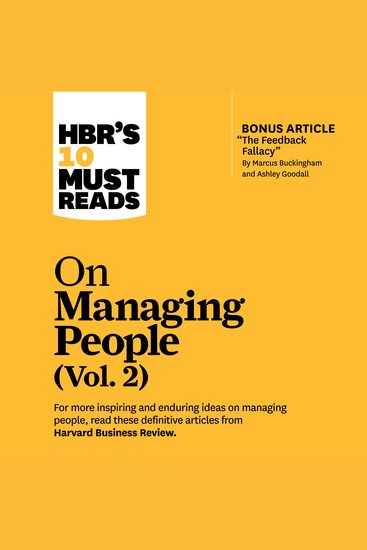 HBR's 10 Must Reads on Managing People Vol 2 - cover