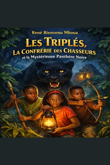 Les triplés la confrérie des chasseurs et la mystérieuse panthère noire - cover