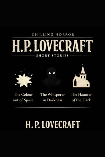 Chilling Horror H P Lovecraft Short Stories - The Colour out of Space The Whisperer in Darkness and The Haunter of the Dark - cover