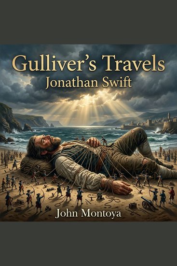 Gulliver's Travels - Experience the classic masterpiece of Satirical Fiction where a shipwrecked surgeon awakens as a giant captive among tiny warring empires exposing the absurdities of human nature - cover