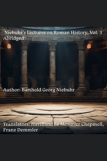 Niebuhr's Lectures on Roman History Vol 3 - cover