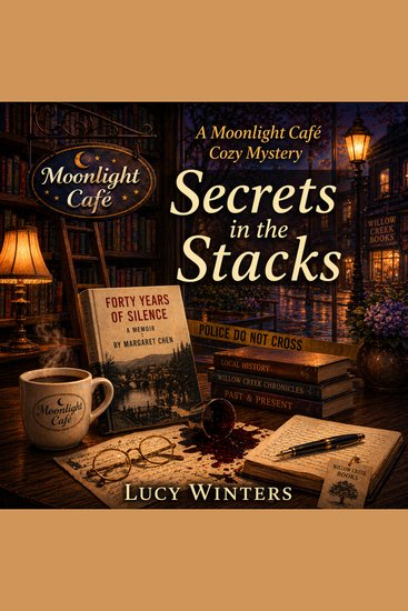 Secrets in the Stacks - A Moonlight Café Cozy Mystery - cover